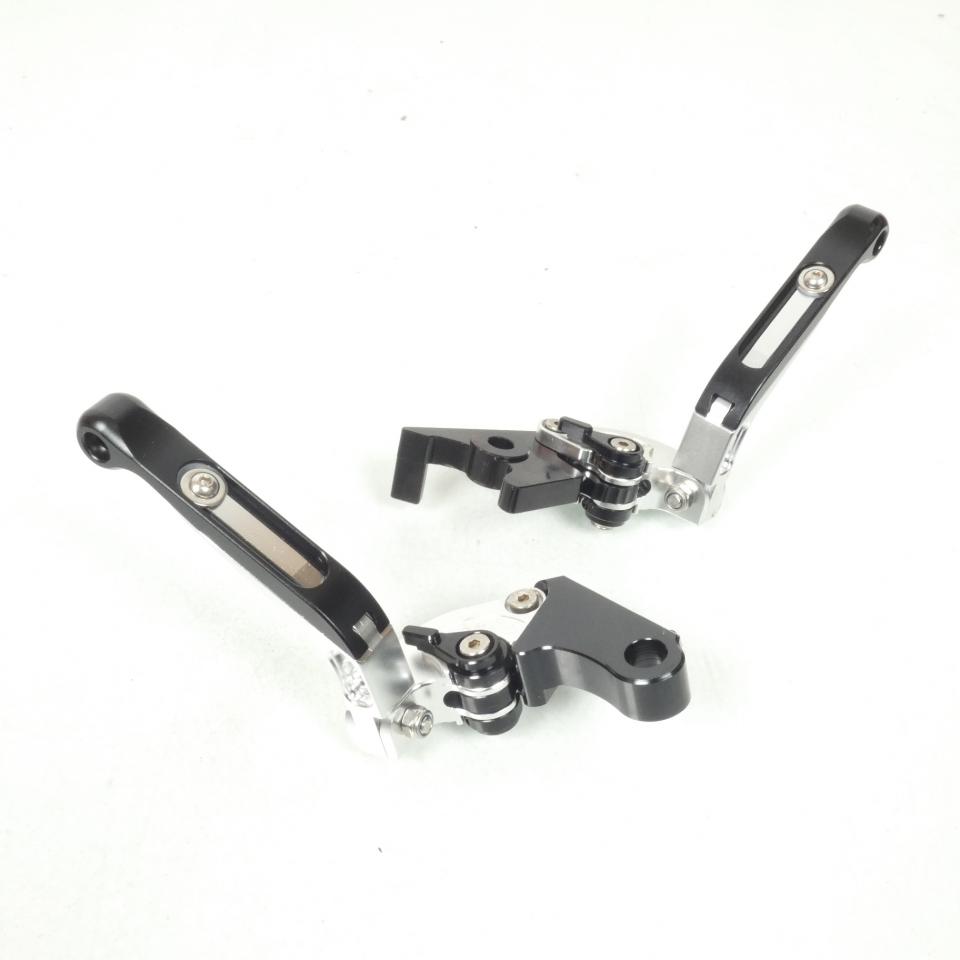 Levier frein droit Sifam pour moto Honda 500 CB X ABS 2013 à 2018 alu CNC noir argent/ paire Neuf