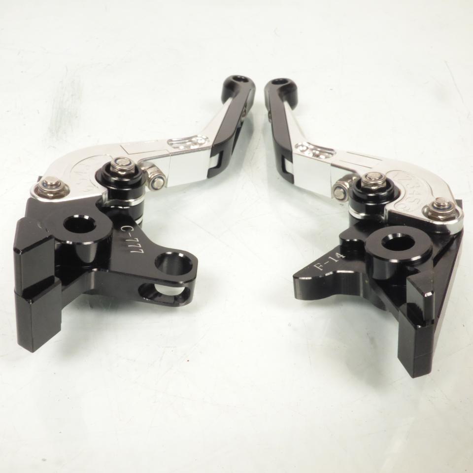 Levier Myra pour moto Kawasaki 750 Zx-7 R Ninja 1996 à 2002 alu noir paire Neuf