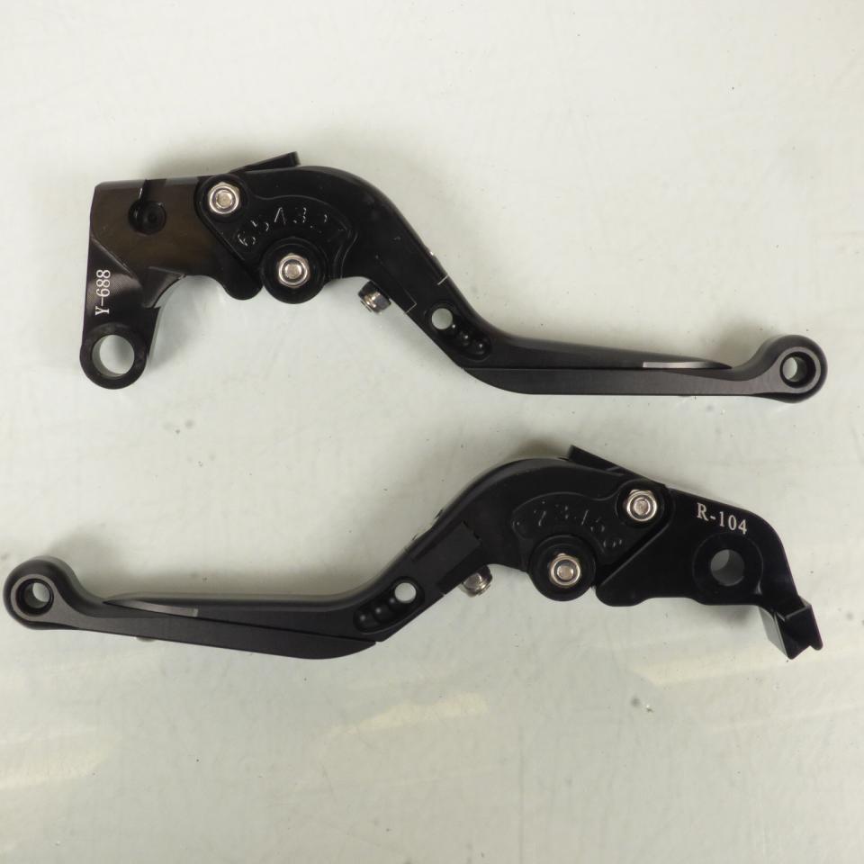 Levier frein droit Sifam pour moto Yamaha 1000 YZF R1 2004 à 2008 alu CNC noir / paire Neuf