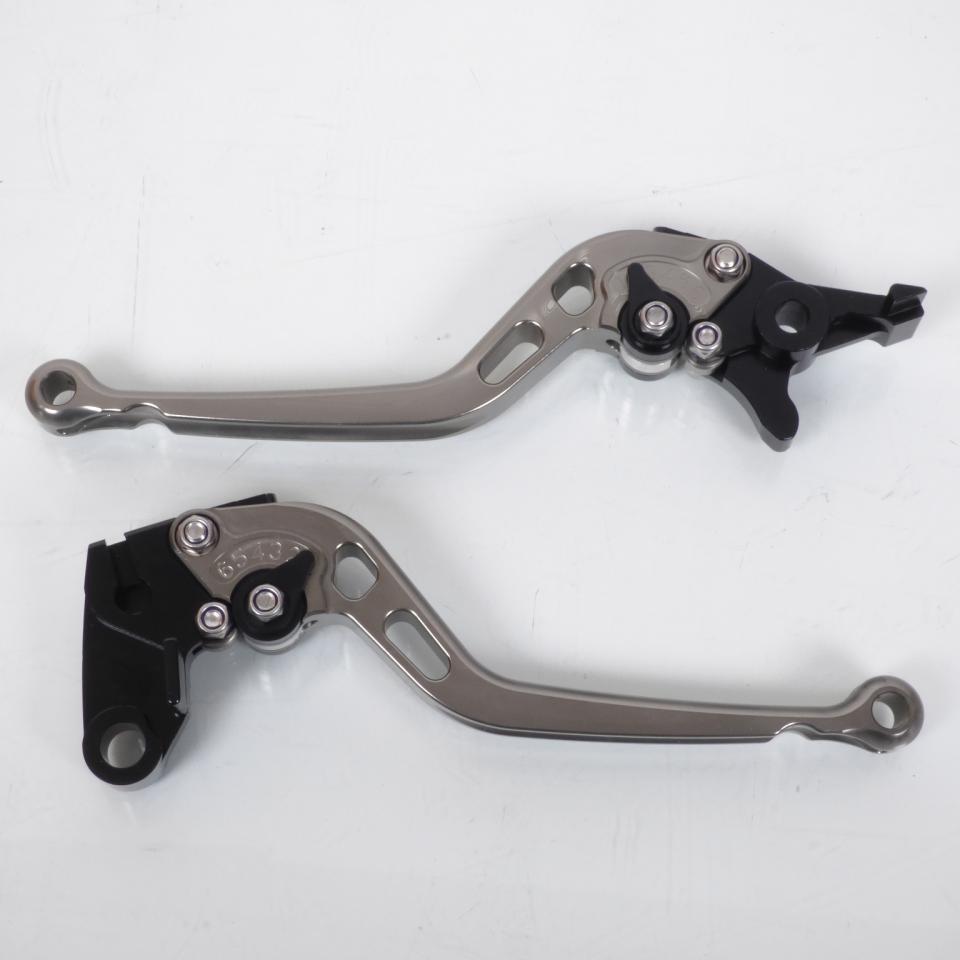 Levier frein droit gauche pour moto Kawasaki Z750 2007 à 2012 coloris titane/noir