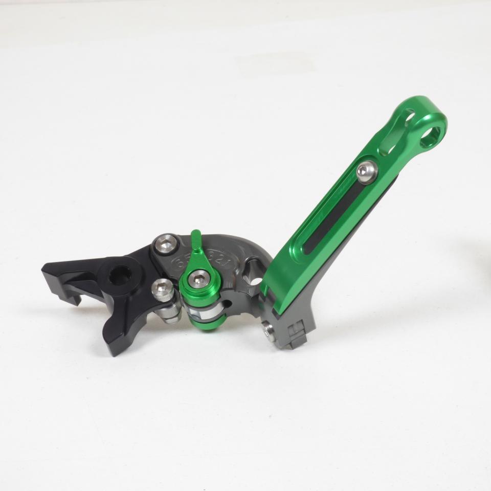 Levier frein droit Mad pour Moto Kawasaki 800 Z 2013 à 2016 titane et vert anodisé Neuf