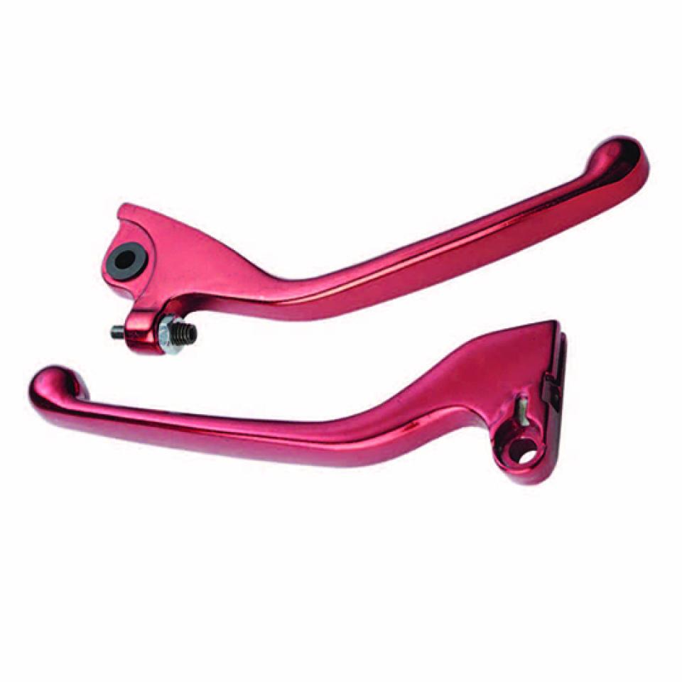 Paire de levier rouge anodisé pour moto Derbi 50 GPR neuf frein avant droit embrayage